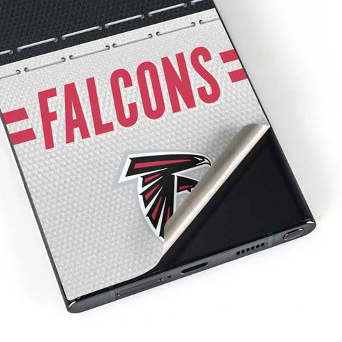 NFL Atlanta Falcons White Striped Galaxy S25 Ultra Skin